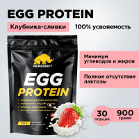 Протеин яичный PrimeKraft, Egg Protein, со вкусом Клубника-сливки 900 г.