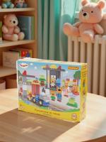 Конструктор Полесье "Макси" - "Три кота. Путешествие на поезде", 88 эл.