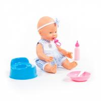 Полесье, Пупс "Весёлый" (35 см) с соской + аксессуары (4 элемента) (в коробке), 78384