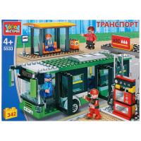 Город мастеров, Конструктор - автобус с остановкой, с фигурками, 342дет. , 5533-KK