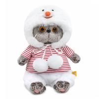 Мягкая игрушка Budi Basa, Кот Басик baby в костюмчике "Снеговик"