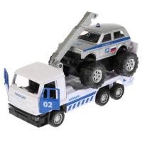 Набор полицейских машин Технопарк - Камаз-эвакуатор и джип Лада, инерционный, SB-17-24-N-WB