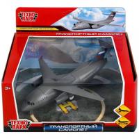 Технопарк, Модель мет. САМОЛЕТ ТРАНСПОРТНЫЙ (20 см, люк, инерция, серый), PLANE-20-GY