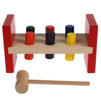Игрушка деревянная стучалка 6 цилиндров Буратино