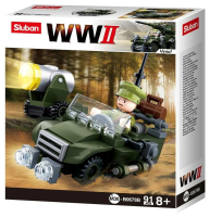 Конструктор джип с прожектором, Sluban, серия Армия, M38-B0678B