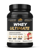 Протеин Prime Kraft Whey Ultimate со вкусом «Малиновый чизкейк», банка 900г