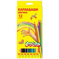 Каляка-Маляка, Набор акварельных карандашей 12 цветов, супермягкий грифель, КАКМ12