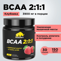 Аминокислоты PRIMEKRAFT BCAA 2:1:1 (БЦАА) со вкусом Клубника, 150 г