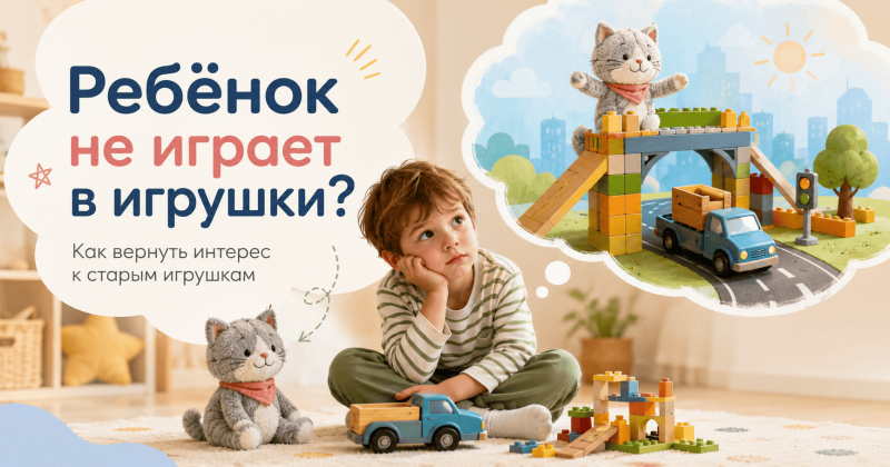 Ребёнок не играет в игрушки: как вернуть интерес