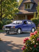 Машинка металлическая инерционная Технопарк ВАЗ-2109 "СПУТНИК" 12 см, темно-синяя