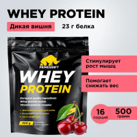 Протеин сывороточный PRIMEKRAFT "Whey Protein" с витаминами и минералами, Дикая вишня, 500 г