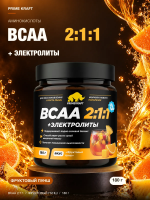 Аминокислоты Primekraft ВСАА 2:1:1 с электролитами со вкусом Фруктовый пунш, банка 180г
