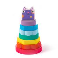 Деревяшки, Пирамидка деревянная "Кошечка Мяу", 21WPR02C