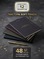 Тетради предметные "VINTAGE", 48 л., комплект 12 предметов, SoftTouch, BRAUBERG 