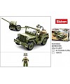 купить Sluban, Конструктор - Военный внедорожник с пушкой и фигуркой (серия WW2, 143дет), M38-B0853