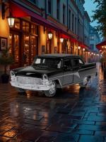 Машинка металлическая инерционная Технопарк Газ-13 "Чайка" коллекционная, 12 см, черная