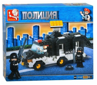 Конструктор Sluban "Транспортное средство команды", серия "Полиция", 206 деталей 