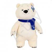 Белый мишка с шарфом (50см)