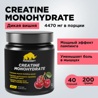 Креатин Моногидрат PRIMEKRAFT Creatine Monohydrate, Дикая вишня, банка 200 гр.