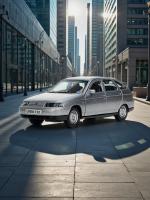 Машинка металлическая инерционная Технопарк ваз-2112 12 см,  серебряная