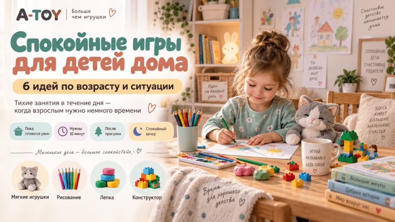 Спокойные игры для детей дома