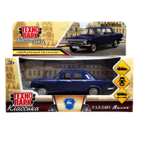 Машинка металлическая инерционная Технопарк ГАЗ-2401 волга 12 см. темно-синяя