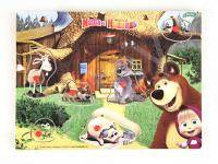 Пазл озвученный голосами животных, Маша и Медведь (дерево)