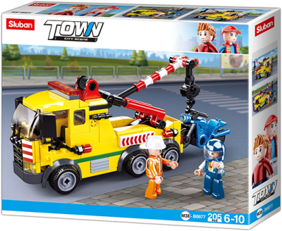 купить Sluban, Конструктор, серия Город - Передвижной кран - эвакуатор (205 дет.), M38-B0877