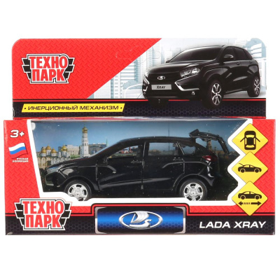купить Технопарк, машина металл Lada XRAY 12 см. черный, XRAY-BK
