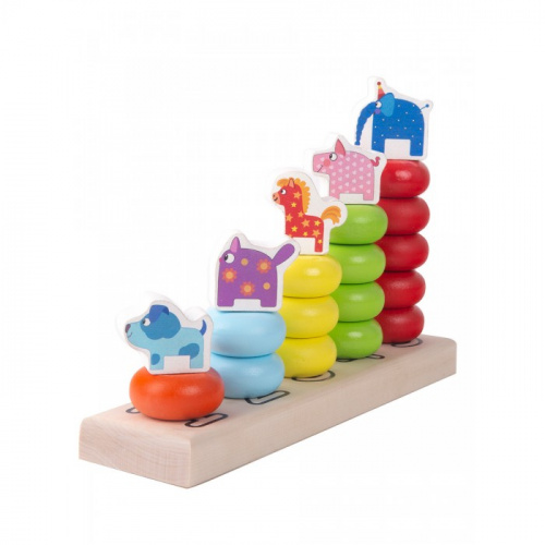 купить Пирамидка Деревяшки с фигурками героев и цифрами