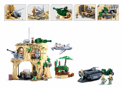 купить Конструктор Sluban Армия. Военная база (1027 дет.) M38-B1111