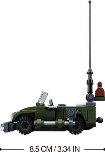 купить Конструктор джип с прожектором, Sluban, серия Армия, M38-B0678B