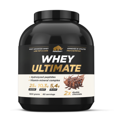 купить Протеин Prime Kraft Whey Ultimate со вкусом «Двойной шоколад», банка 1800г
