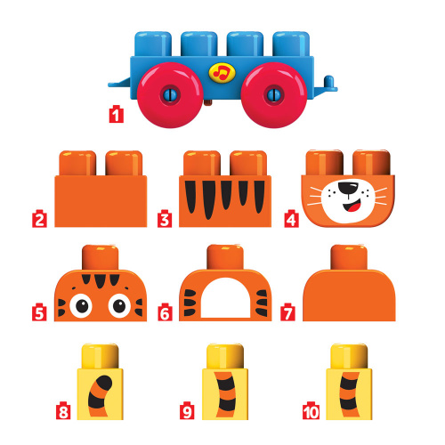 купить Конструктор Тигренок (Talky Blocks кнопочка)