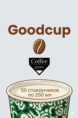 купить Бумажный стакан "Кофе Поинт" зелёный, 250мл, 50шт