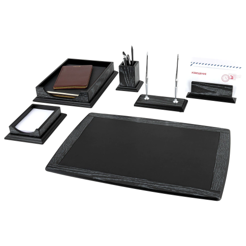 купить Набор настольный GALANT "Black Hawk" из дерева, 6 предметов, цвет "чёрный дуб"