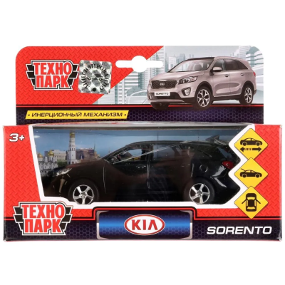 купить Машинка металлическая инерционная Технопарк Kia Sorento Prime, 12 см. черная