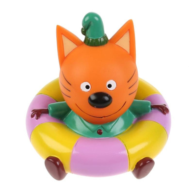 купить Капитошка, Игрушка пластизоль для ванны Три Кота Kомпот на круге, LXMKOM-02TC