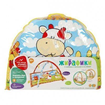 купить Развивающий коврик "Коровка Муу и кукурузка" с 5 игрушками