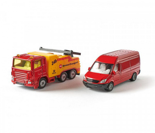 купить SIKU Грузовик-эвакуатор с микро-автобусом 1667