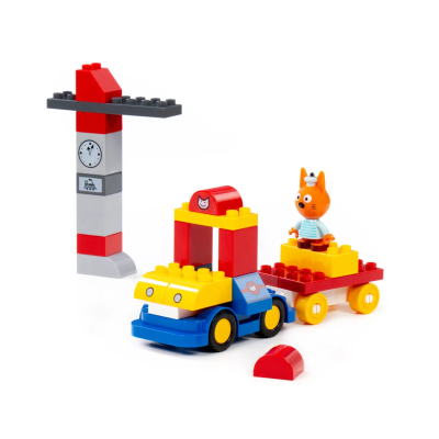 купить Конструктор Полесье "Макси" - "Три кота. Коржик и паровоз", 29 эл.