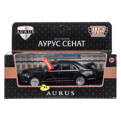 купить Машинка металлическая инерционная Технопарк АУРУС СЕНАТ,  13,5 см, черная