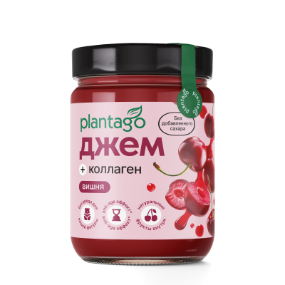 купить Джем Plantago низкокалорийный с коллагеном «Вишня», 240 г