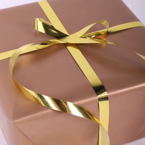 купить Лента упаковочная для подарков, металлик, 12мм*45 м, золотистая, ЗОЛОТАЯ СКАЗКА, 591820