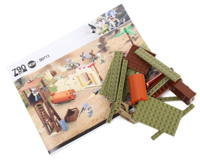 купить Sluban, Конструктор - Танк Шерман с фигурками и аксессуарами (вышка, стена) (790дет), M38-B0713