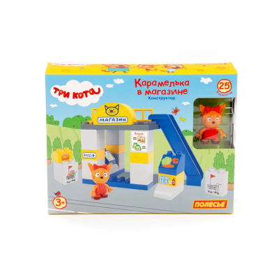 купить Конструктор Полесье "Макси" - "Три кота. Карамелька в магазине", 25 эл.