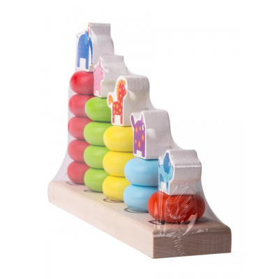 купить Пирамидка Деревяшки с фигурками героев и цифрами