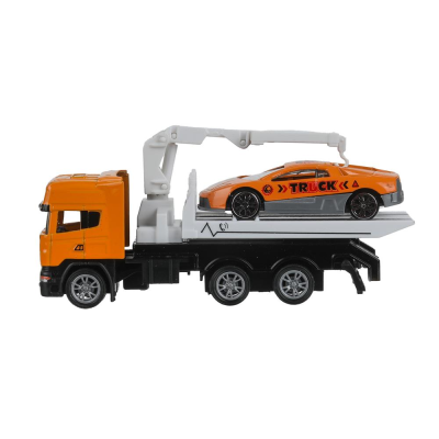 купить Машинка металлическая инерционная Технопарк  ЭВАКУАТОР, эвакуатор 12см с машиной 7см