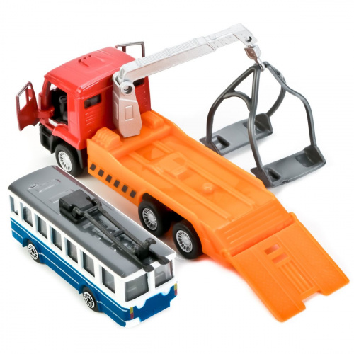 купить Набор машин Технопарк - Камаз и Троллейбус, инерционный, SB-17-24-G-WB