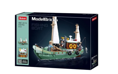 купить Sluban, Конструктор "Рыболовная лодка" (610 дет.), M38-B1119